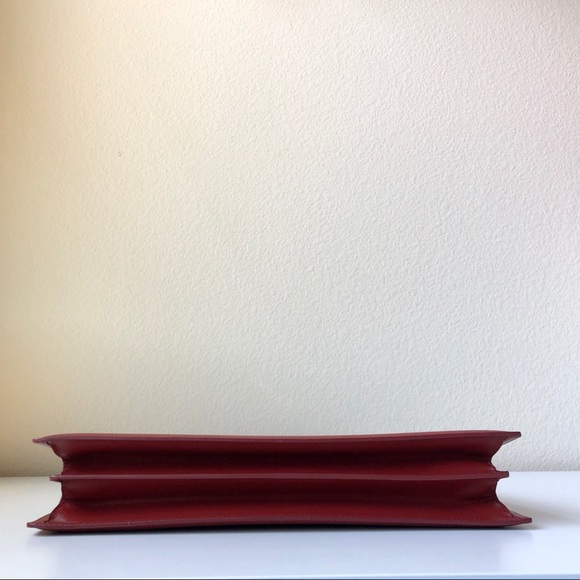 $3950 Mint CELINE Medium Clasp Bag in Red - Picture 5 of 10